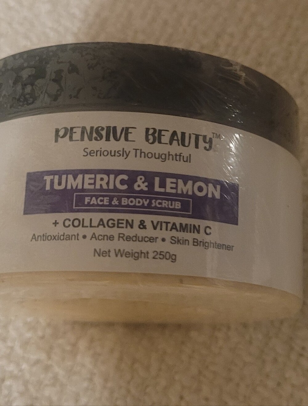 Tumeric & Lemon Face & Body Scrub - Yellow - Picture 2 of 6
